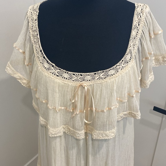 🌺HOST PICK 🌺 Jens Pirates Booty for Free People Ruffled Gauze Dress | Size L - Picture 8 of 12